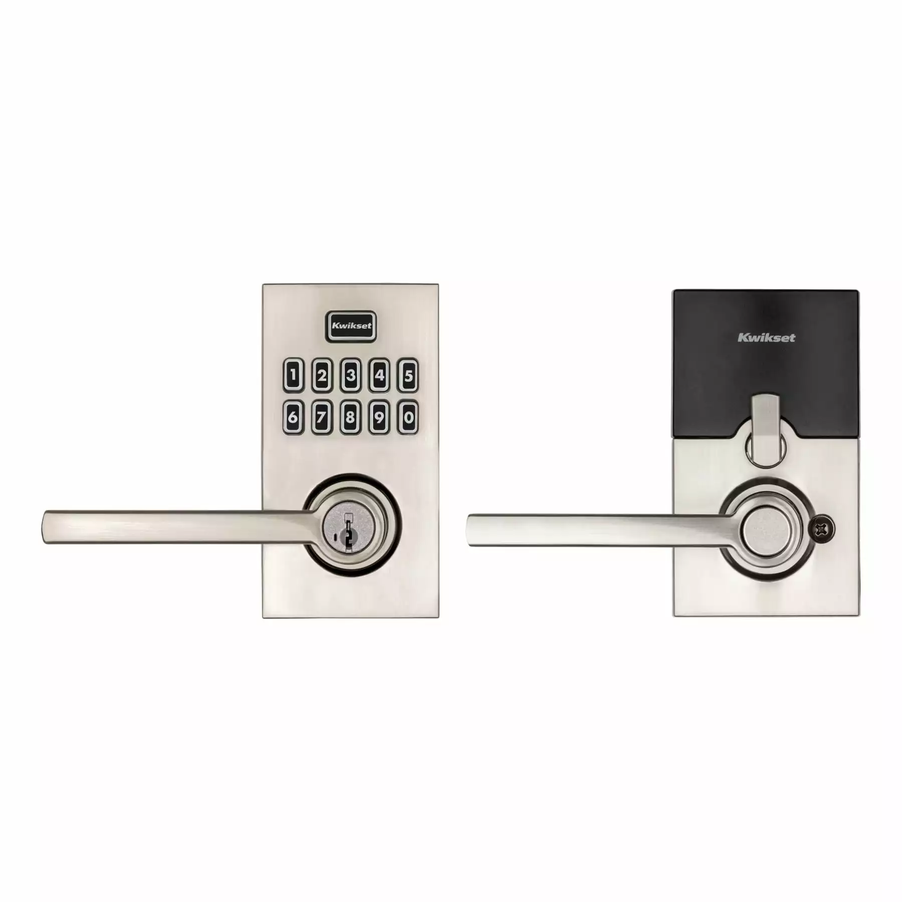 Door Keypad Kwikset Lock 917 Nickel Satin Smartcode Handle Electronic Lighted Single Cylinder 4 Door Keypad Kwikset Lock 917 Nickel Satin Smartcode Handle Electronic Lighted Single Cylinder - Image 2