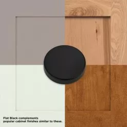 Brainerd Cabinet Knob 1.125-In Square Matte Black 12 Brainerd Cabinet Knob 1.125-In Square Matte Black -Schlage Trade 12127445 1