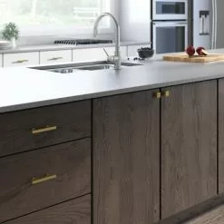 Brainerd Bar Drawer Bar Pull Bras 3-In Brushed Center To Center Rectangular Square 14 Brainerd Bar Drawer Bar Pull Bras 3-In Brushed Center To Center Rectangular Square -Schlage Trade 12177355