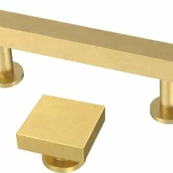 Brainerd Bar Drawer Bar Pull Bras 3-In Brushed Center To Center Rectangular Square 15 Brainerd Bar Drawer Bar Pull Bras 3-In Brushed Center To Center Rectangular Square -Schlage Trade 12177356