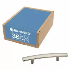 Schlage Trade 25 Brainerd Drawer Pull Handle Caroline Nickel Satin Center To Center 3-In 36-Pack Arch