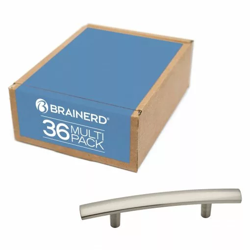 Brainerd Drawer Pull Handle Caroline Nickel Satin Center To Center 3-In 36-Pack Arch 7 Brainerd Drawer Pull Handle Caroline Nickel Satin Center To Center 3-In 36-Pack Arch -Schlage Trade 12193658