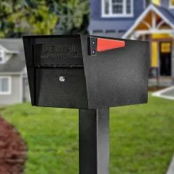 Mail Bos Mailbox Steel Post Black -Schlage Trade 12315177