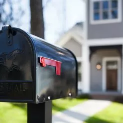 Mailbox Metal Large Elite Black Post Mount Gibraltar 11 Mailbox Metal Large Elite Black Post Mount Gibraltar -Schlage Trade 12334212