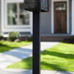 Mailbox Metal Large Elite Black Post Mount Gibraltar 12 Mailbox Metal Large Elite Black Post Mount Gibraltar -Schlage Trade 12334213