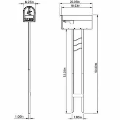 Mailbox To Go Mailbox Metal Black Post Mount Post Gibraltar Standard 13 Mailbox To Go Mailbox Metal Black Post Mount Post Gibraltar Standard -Schlage Trade 12363849