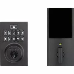 Door Keypad Kwikset Lock Single Electronic Smartcode Lighted Deadbolt Cylinder 913 Matte Black