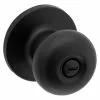 Reliabilt Door Knob Privacy No Deadbolt Baron Matte Black -Schlage Trade 14330369