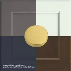 Brainerd Arch Bar Drawer Pull Caroline Bras 3-In Brushed Center To Center -Schlage Trade 14544200