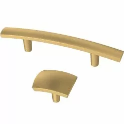 Brainerd Arch Bar Drawer Pull Caroline Bras 3-In Brushed Center To Center -Schlage Trade 14544202