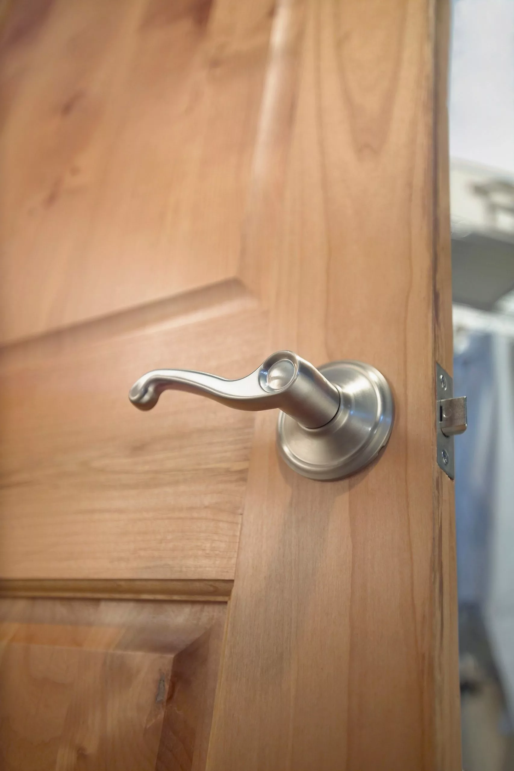 Door Handle F10 Nickel Satin Reversible Schlage Passage Flair 6 Door Handle F10 Nickel Satin Reversible Schlage Passage Flair - Image 4