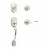 Belleview Door Kwikset Smartkey Handleset Nickel Satin Entry Security Balboa Deadbolt Single Cylinder -Schlage Trade 14953554
