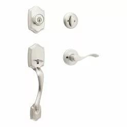 Belleview Door Kwikset Smartkey Handleset Nickel Satin Entry Security Balboa Deadbolt Single Cylinder