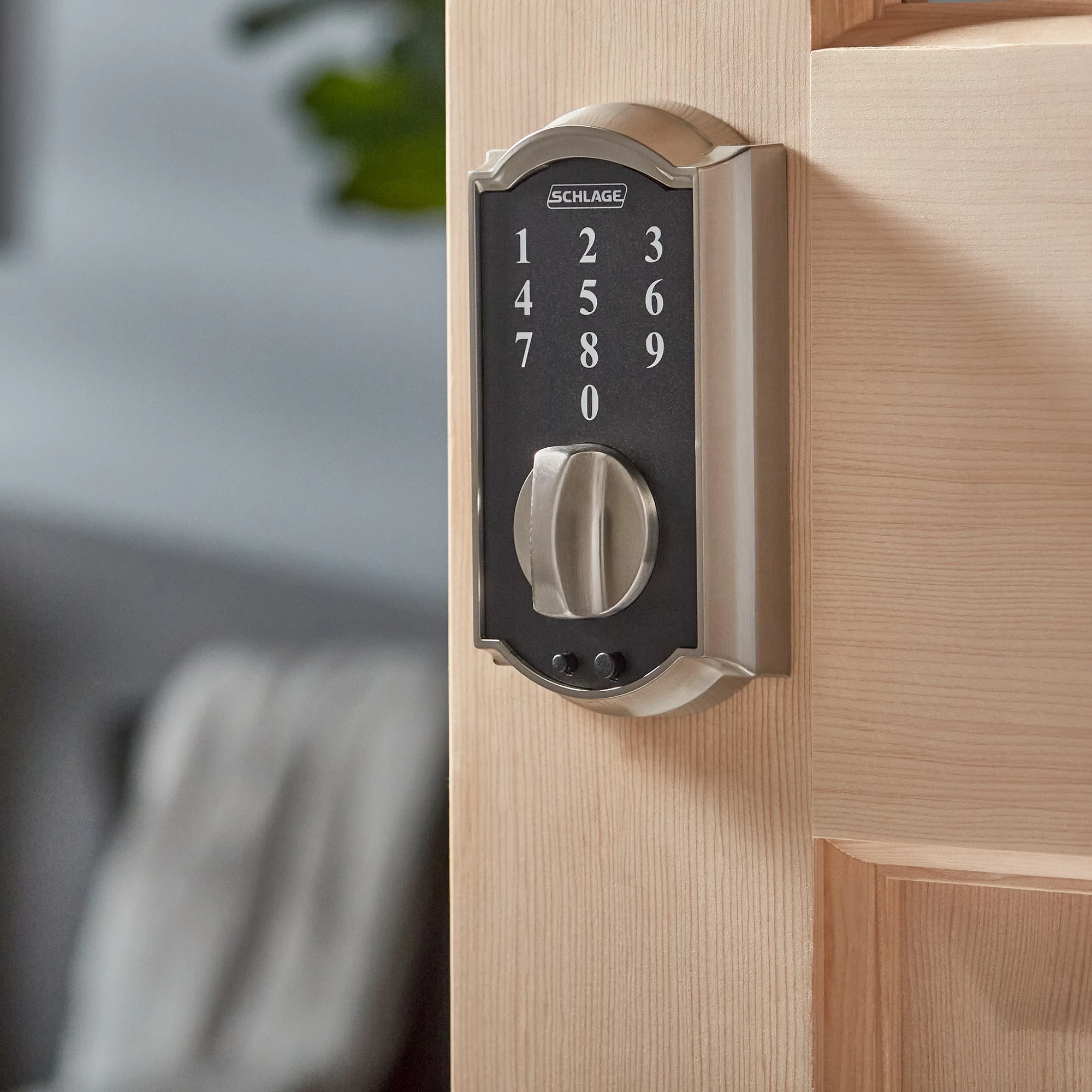 Schlage Door Keypad Lock Nickel Satin Touch Electronic Lighted Touchscreen Deadbolt Camelot 4 Schlage Door Keypad Lock Nickel Satin Touch Electronic Lighted Touchscreen Deadbolt Camelot - Image 2