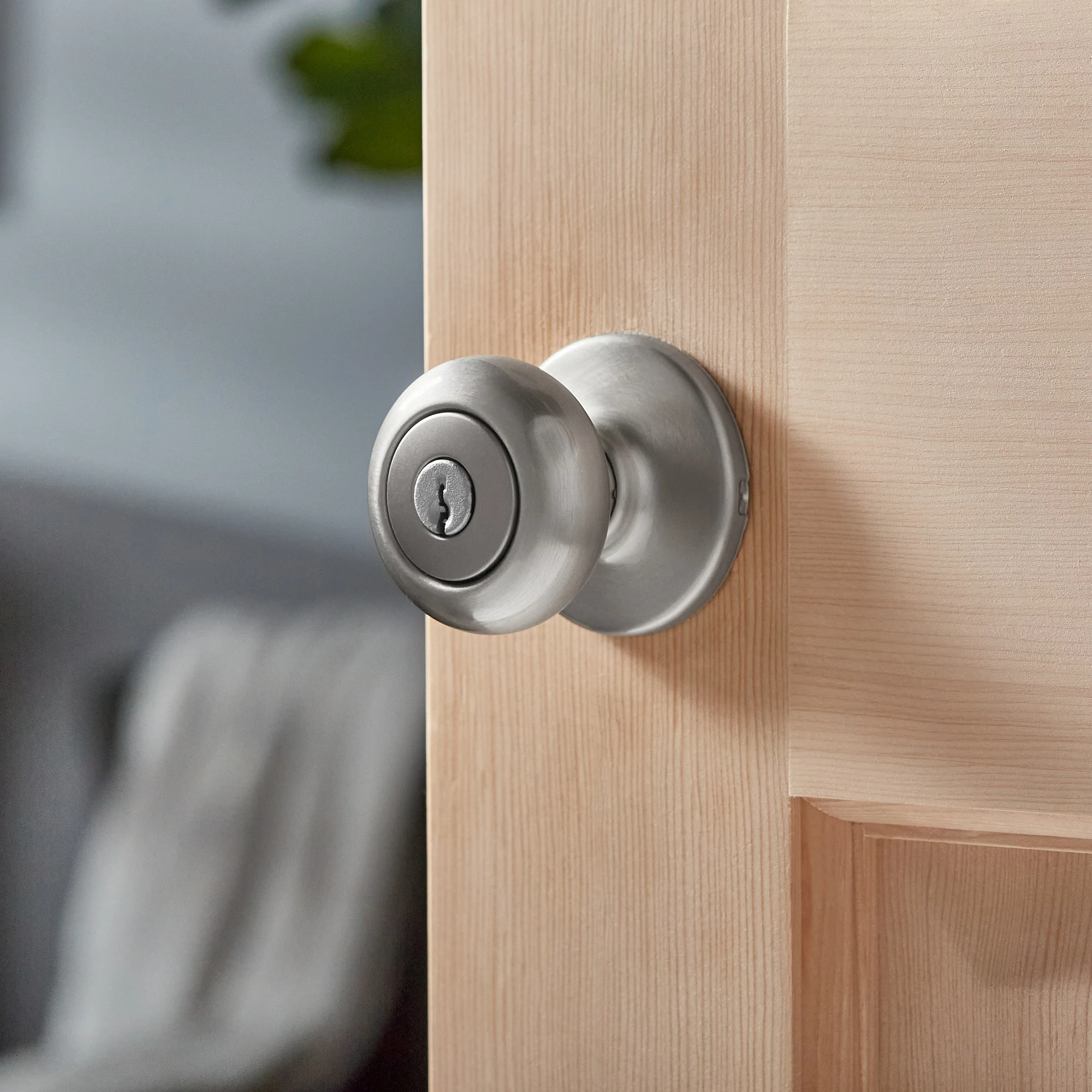 Door Cove Kwikset Knob Nickel Satin Keyed Entry Security No Deadbolt 4 Door Cove Kwikset Knob Nickel Satin Keyed Entry Security No Deadbolt - Image 2
