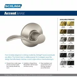 Pack Door Combo Handle Deadbolt Schlage Bronze Keyed Entry Reversible Aged Single-Cylinder Accent -Schlage Trade 15359878