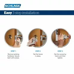 Pack Door Combo Handle Deadbolt Schlage Bronze Keyed Entry Reversible Aged Single-Cylinder Accent -Schlage Trade 15359879 scaled