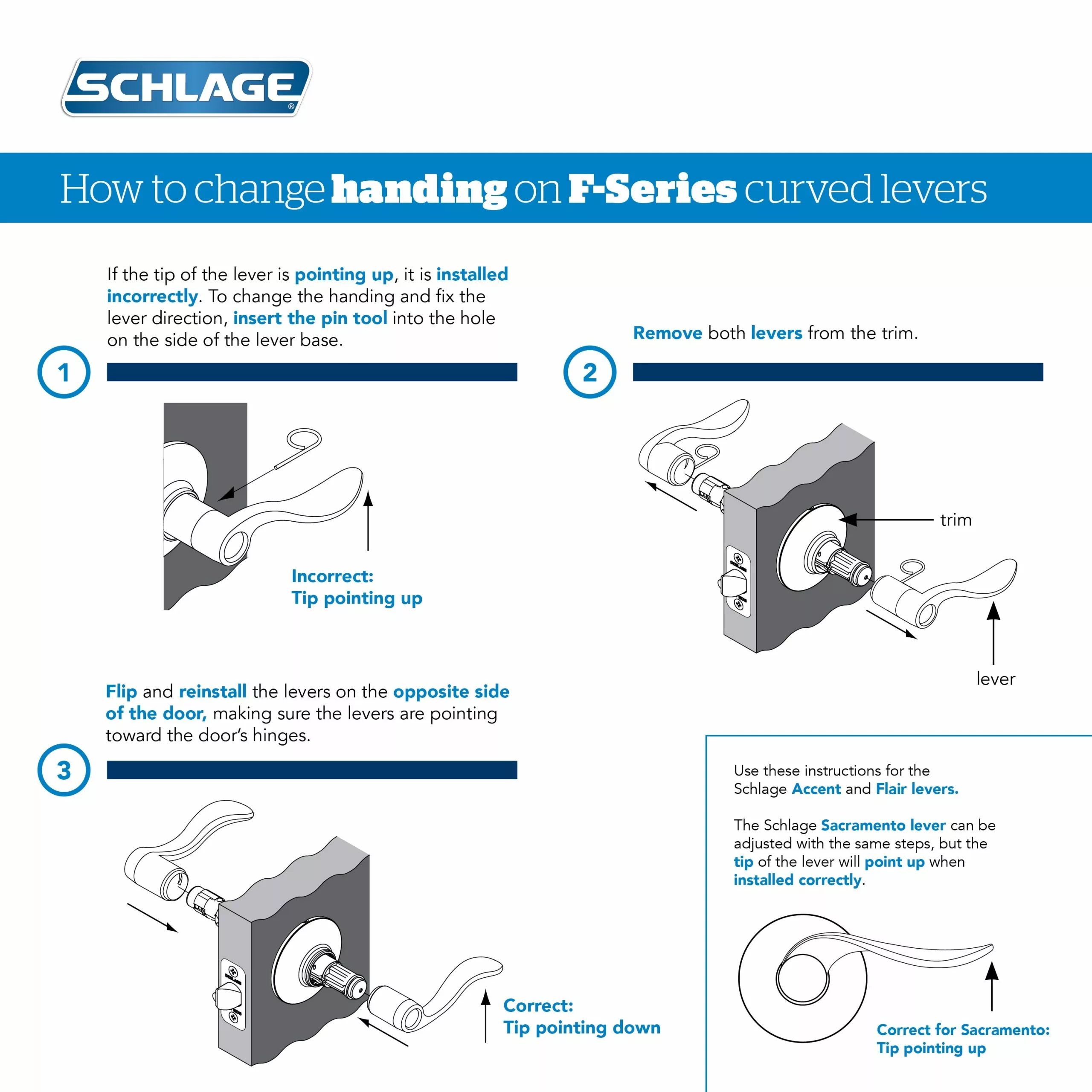 Door Handle Schlage Bronze Keyed Entry Reversible Accent Aged 11 Door Handle Schlage Bronze Keyed Entry Reversible Accent Aged - Image 9