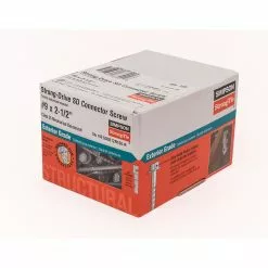 Simpson Screw Sd Class 55 Wood X 2-1/2-In #9 Exterior Strong-Drive Mechanically Galvanized, Galvanized Hex Strong-Tie
