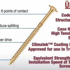 Grk Wood Screw Polymer-Countersinking X 2-1/2-In Interior Yellow #9 15 Grk Wood Screw Polymer-Countersinking X 2-1/2-In Interior Yellow #9 -Schlage Trade 15512816