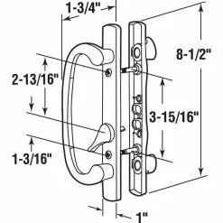 Prime-Line Door Handle 3.93-In Sliding Patio Surface Mounted -Schlage Trade 15542156