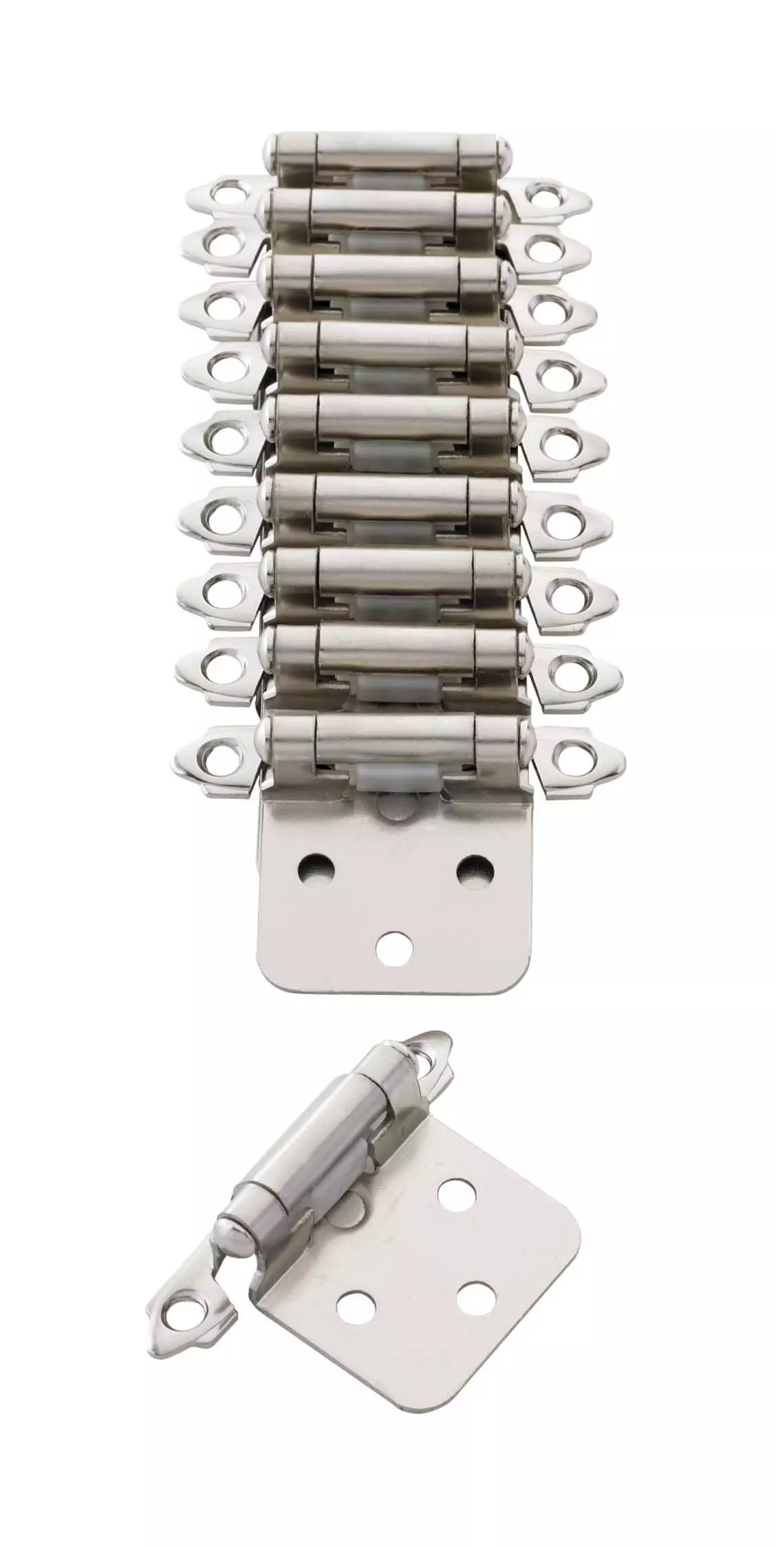 Cabinet Hinge Cabinet Hinge Nickel Satin 10-Pack Self-Closing Flush Style Selection 4 Cabinet Hinge Cabinet Hinge Nickel Satin 10-Pack Self-Closing Flush Style Selection - Image 2