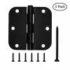 Reliabilt Door Hinge 5/8-In 3-1/2-In (3-Pack) Radiu Mortise Black -Schlage Trade 15684418