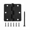 Door Hinge 3-1/2-In Radiu 1/4-In Mortise Gatehouse Black -Schlage Trade 15684421