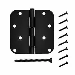 Door Hinge 5/8-In Radiu 4-In Mortise Gatehouse Black