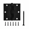 Door Hinge 3-1/2-In Mortise Gatehouse Square Black -Schlage Trade 15684424