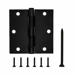 Door Hinge 3-1/2-In Mortise Gatehouse Square Black