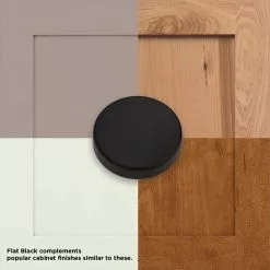 Brainerd Cabinet Knob 1.4173-In Concave Round Matte Black 11 Brainerd Cabinet Knob 1.4173-In Concave Round Matte Black -Schlage Trade 16093916