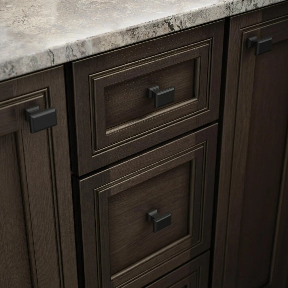 Brainerd Cabinet Knob 1.4882-In Rectangular Rectangle Classic Matte Black 4 Brainerd Cabinet Knob 1.4882-In Rectangular Rectangle Classic Matte Black - Image 2