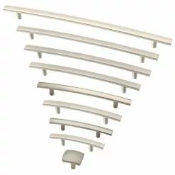 Brainerd Drawer Pull Bar Caroline Nickel Satin 6-Pack Center To Center 3-3/4-In Cylindrical -Schlage Trade 16132008