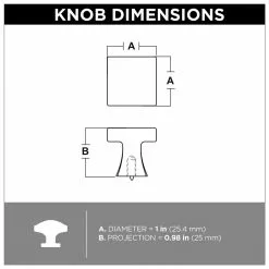 Brainerd Cabinet Knob 1-In Square Casual Matte Black 14 Brainerd Cabinet Knob 1-In Square Casual Matte Black -Schlage Trade 16132826