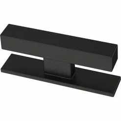 Schlage Trade 41 Brainerd Cabinet Knob Column 3.1654-In Rectangular Modern Matte Black