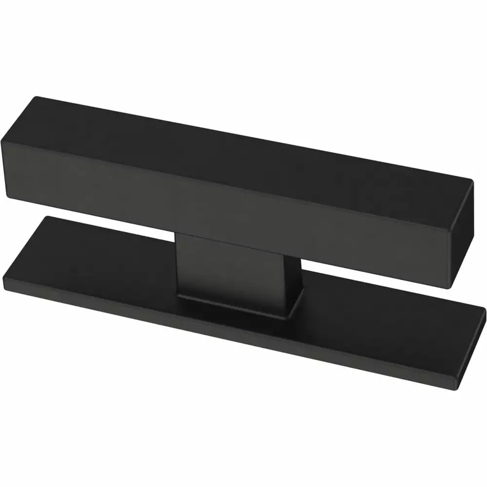 Brainerd Cabinet Knob Column 3.1654-In Rectangular Modern Matte Black 2 Brainerd Cabinet Knob Column 3.1654-In Rectangular Modern Matte Black