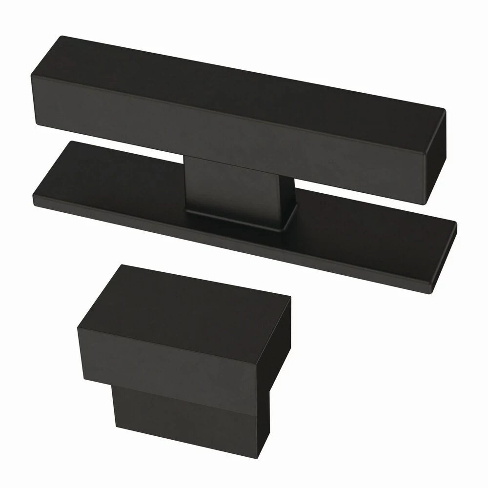 Brainerd Cabinet Knob Column 3.1654-In Rectangular Modern Matte Black 6 Brainerd Cabinet Knob Column 3.1654-In Rectangular Modern Matte Black - Image 5