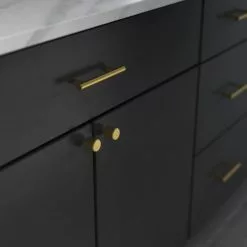 Brainerd Cabinet Knob Bar Bras 1-In Bar Brushed