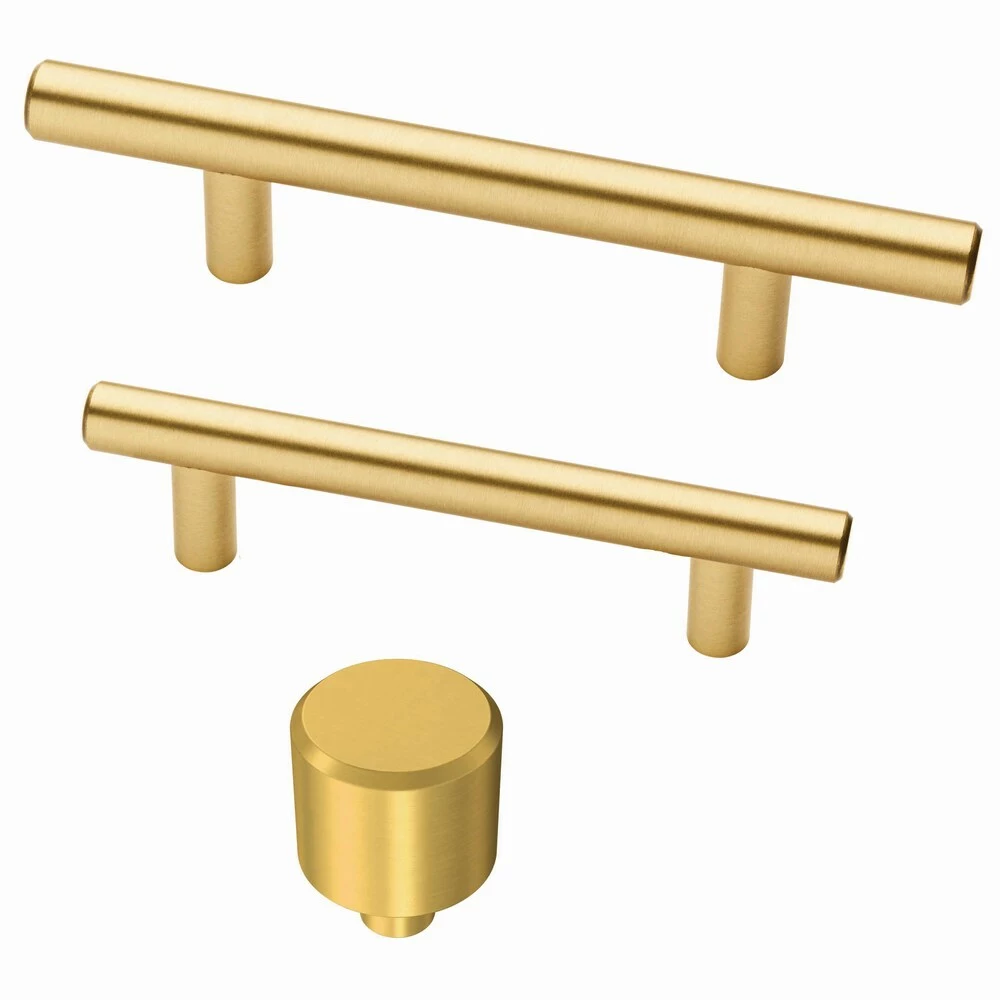 Brainerd Cabinet Knob Bar Bras 1-In Bar Brushed 7 Brainerd Cabinet Knob Bar Bras 1-In Bar Brushed - Image 5