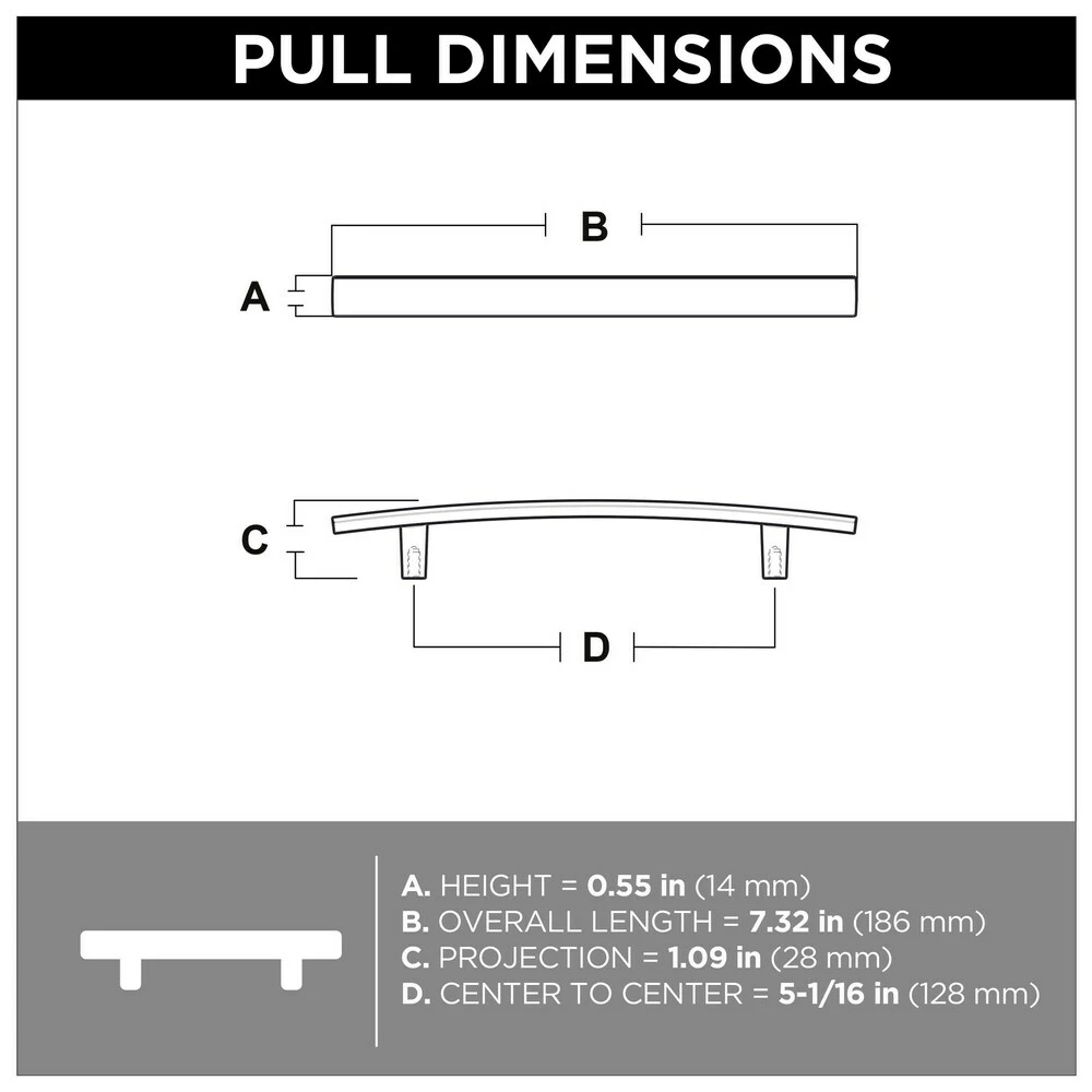 Brainerd Drawer Pull Bar Caroline Copper Bronze 5-1/16-In Center To Center Arch Highlight 8 Brainerd Drawer Pull Bar Caroline Copper Bronze 5-1/16-In Center To Center Arch Highlight - Image 6