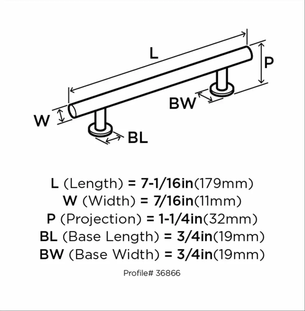 Amerock Champagne Drawer Pull Bar Radiu Bronze 5-1/16-In Center To Center Cylindrical 8 Amerock Champagne Drawer Pull Bar Radiu Bronze 5-1/16-In Center To Center Cylindrical - Image 7