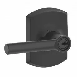 Door Handle Schlage Universal Matte Greenwich Trim Keyed Entry Broadway Black