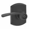 Door Handle Universal Privacy Schlage Greenwich Trim Matte Merano Black -Schlage Trade 16423922