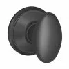 Door Knob Passage Schlage No Deadbolt Siena Matte Black -Schlage Trade 16423925