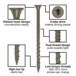 Simpson Deck Screw Dsv (770-Count) 10 X 3-In Deck-Drive Wood To Wood Strong-Tie -Schlage Trade 16588961 scaled