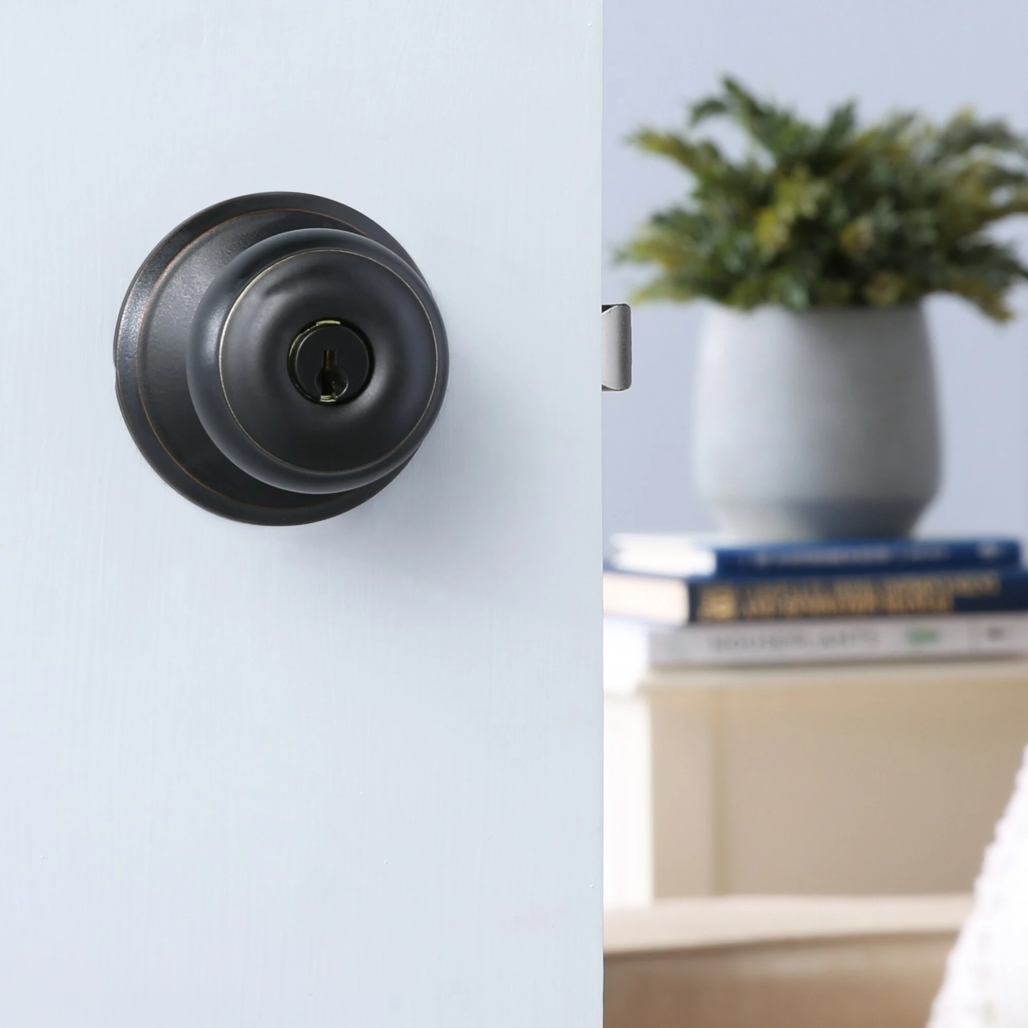 Door Knob Schlage Bronze Keyed Entry No Deadbolt Georgian Aged 9 Door Knob Schlage Bronze Keyed Entry No Deadbolt Georgian Aged - Image 7