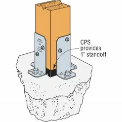 Simpson Concrete Cap Base Hardware Zmax Wood 4-In X 2-In (Retrofit) Common Strong-Tie -Schlage Trade 16610218