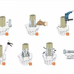 Simpson Concrete Cap Base Hardware Zmax Wood 4-In X 2-In (Retrofit) Common Strong-Tie -Schlage Trade 16610219