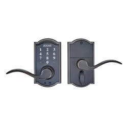 Schlage Door Lock Keypad Handle Bronze Aged Lighted Touch Touchscreen Electronic Camelot 11 Schlage Door Lock Keypad Handle Bronze Aged Lighted Touch Touchscreen Electronic Camelot -Schlage Trade 16614747